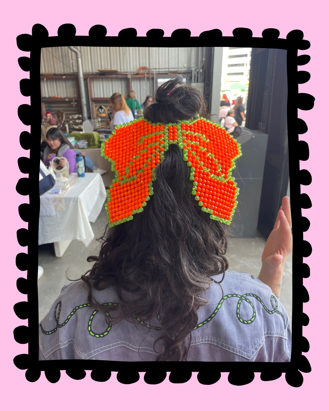 Beaded Hair Bow