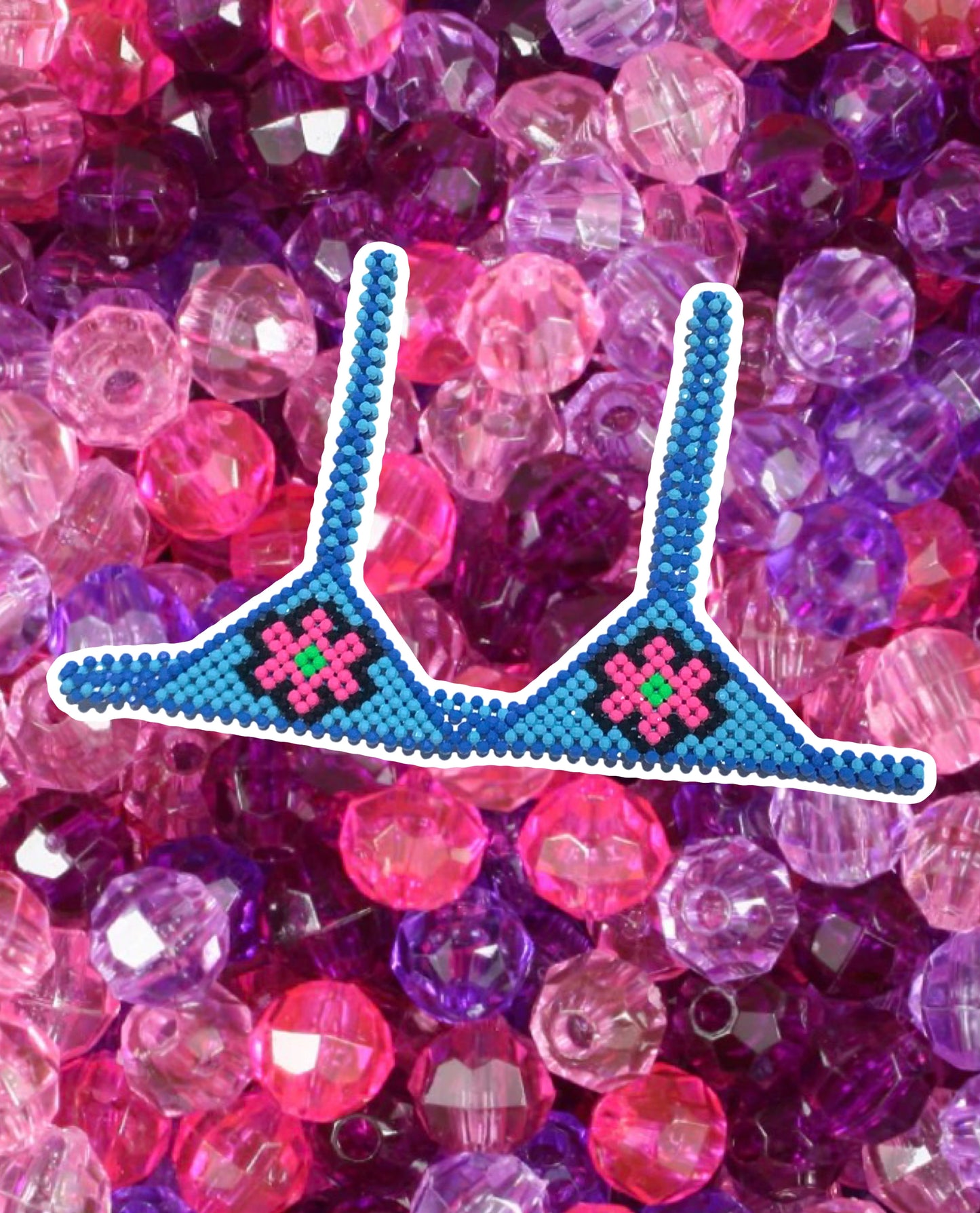 Beaded Triangle Bikini Top - XL
