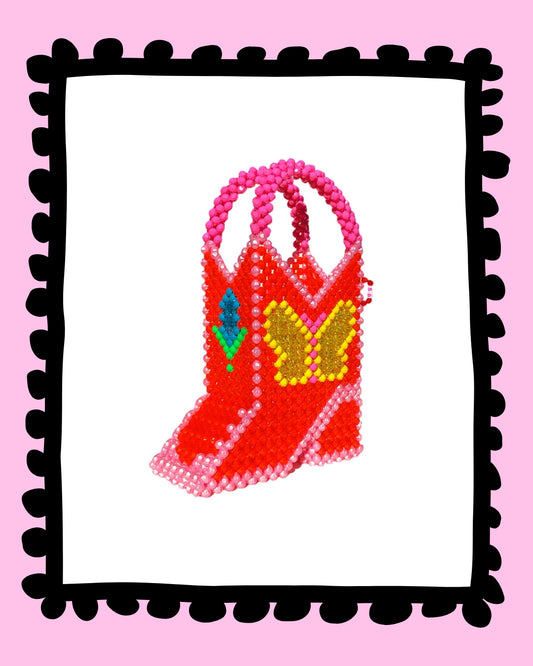 Beaded Boot Bag - $350