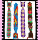 Purple Pierced Gingham Beaded Tie