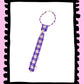 Purple Pierced Gingham Beaded Tie