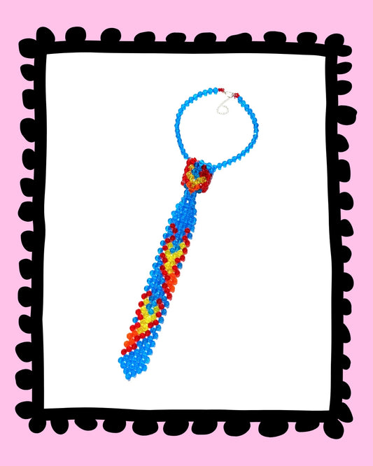 Flaming Beaded Tie