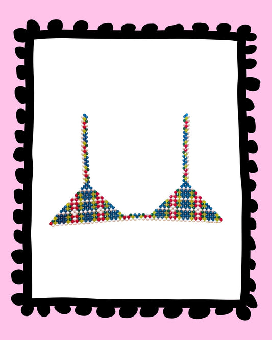 Tartan Triangle Bra - S/M